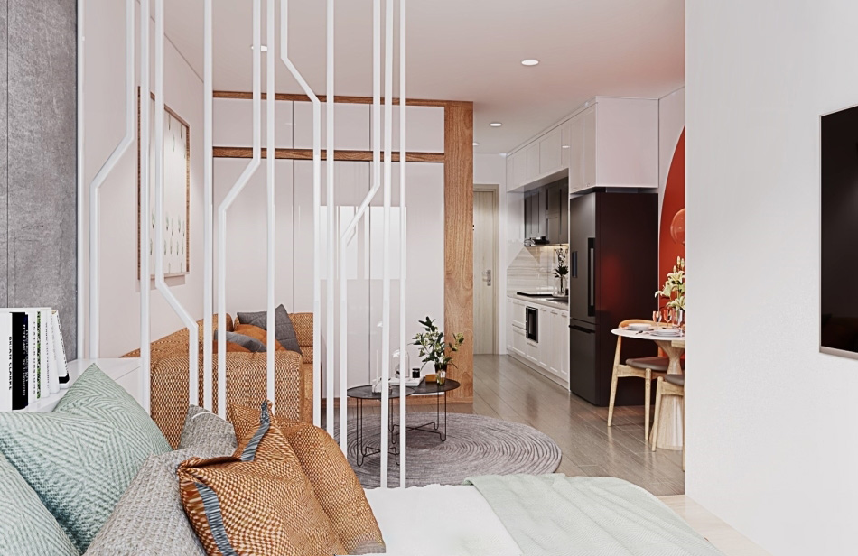 Mua căn hộ 2 phòng ngủ hướng Tây tứ trạch đủ đồ tại Mailand Hanoi City Hoài Đức