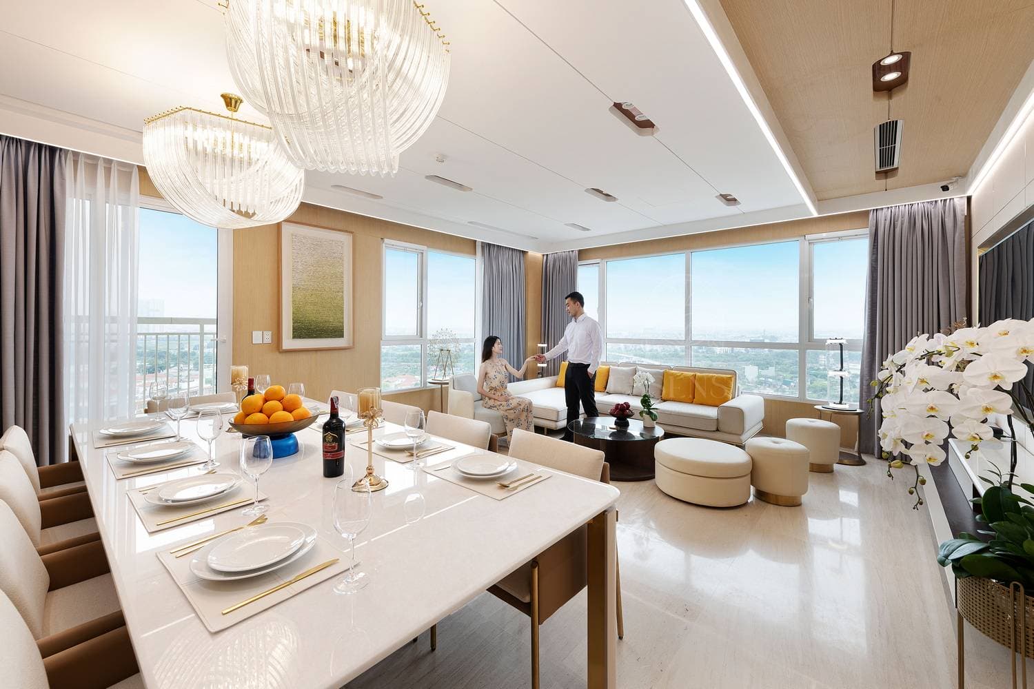 Chính chủ bán căn hộ 3PN diện tích 128m2 chung cư Essensia hướng chính Nam view phố đi bộ