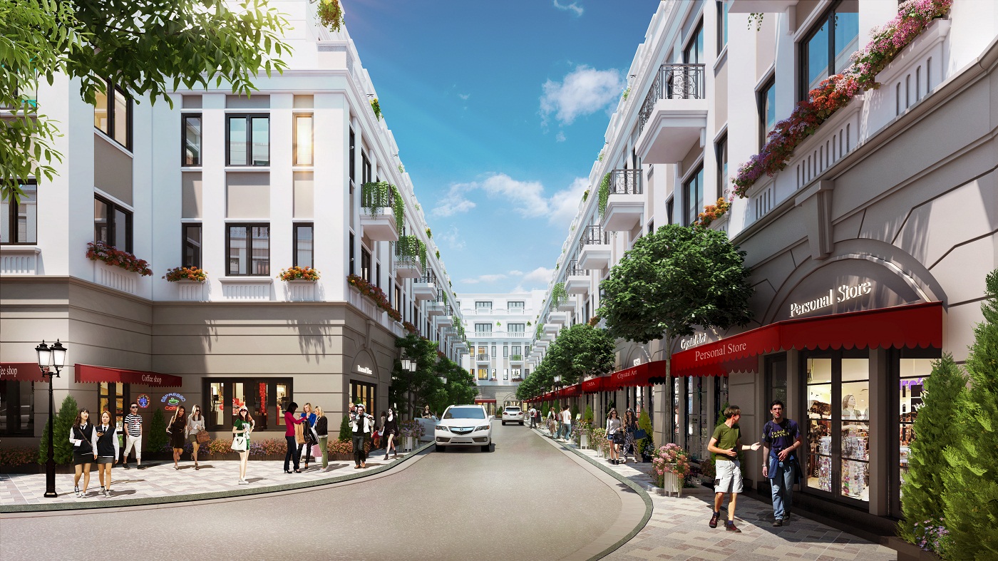 Bán shophouse lô góc giá tốt tại Mailand Hanoi City Hoài Đức hướng Tây Bắc