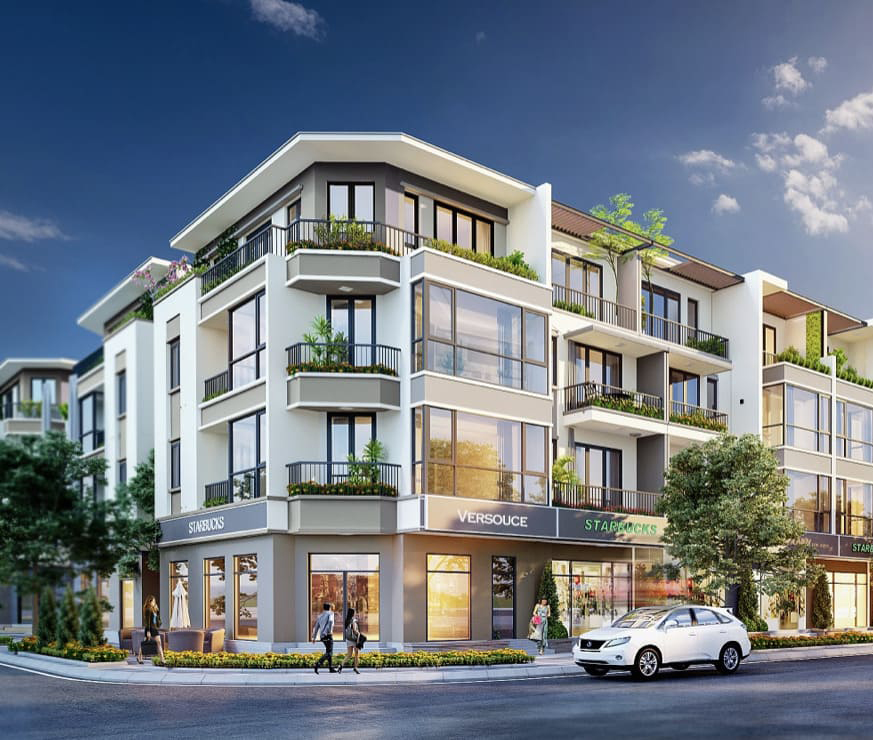 Bán căn shophouse mặt tiền đẹp hướng Tây Mailand Hanoi City Hoài Đức