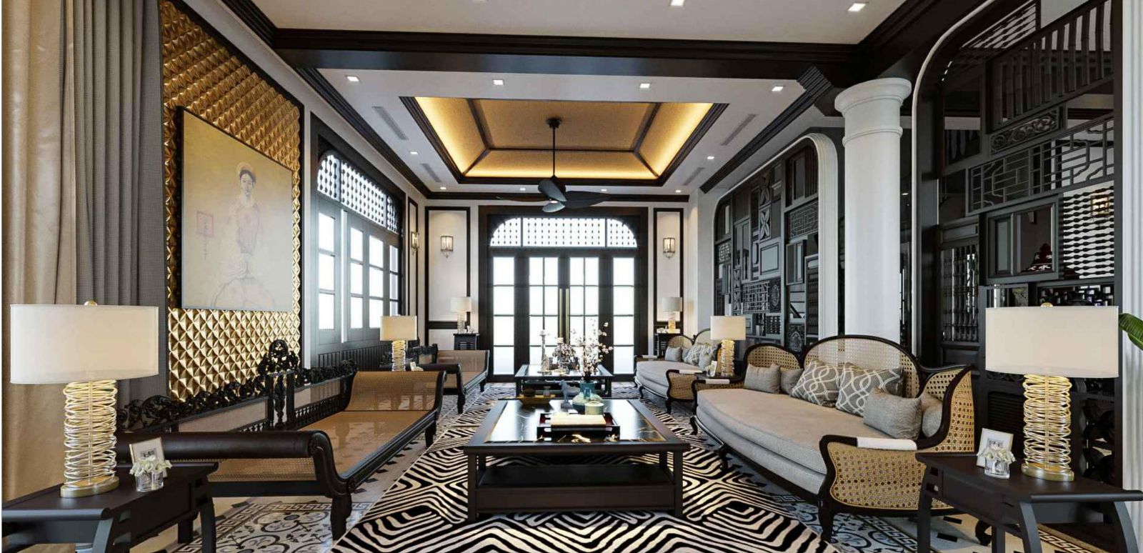 Cho thuê biệt thự đơn lập full đồ mới tại Luxury Lakeside Villas Hoài Đức hướng Đông Nam